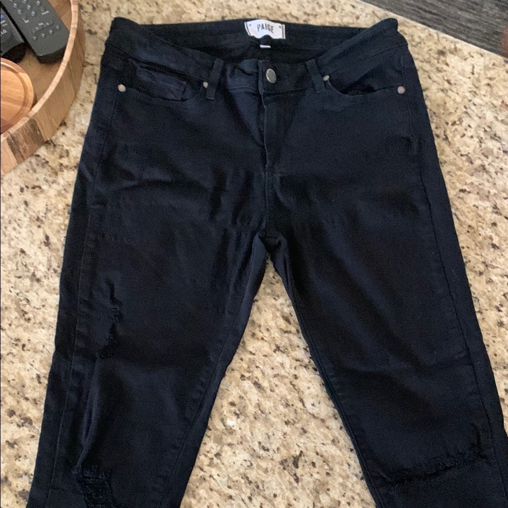 PAIGE Black Skinny Jeans Sleek Modern Fit